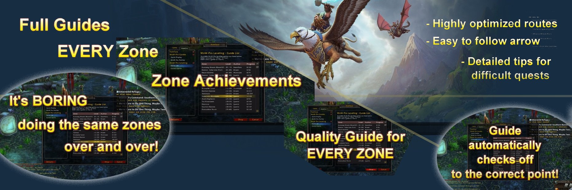 Wow- Pro Wow Leveling and Tips Addon