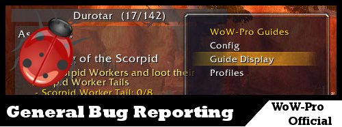 reporting for duty wow bug