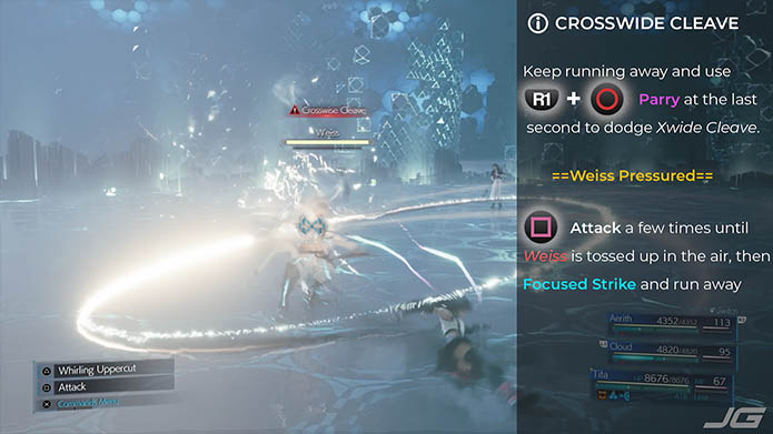 Weiss guide how to dodge Crosswide Cleave