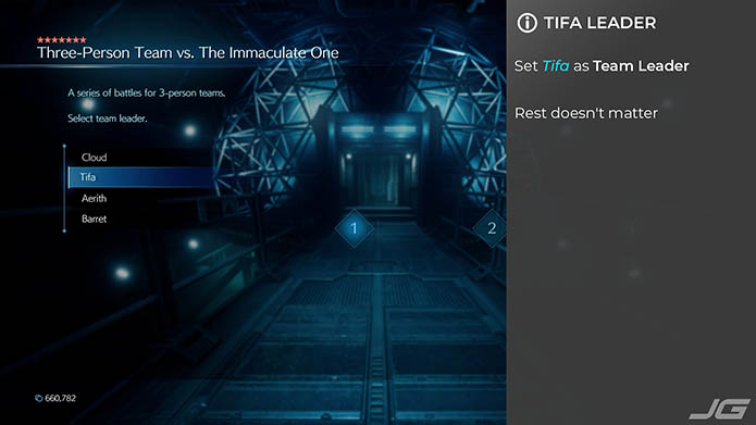 Weiss Guide 9 - Select Tifa as Leader