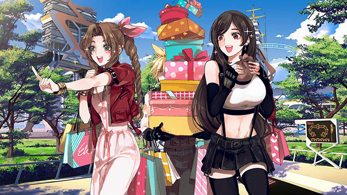 aerith x Tifa shopping spree