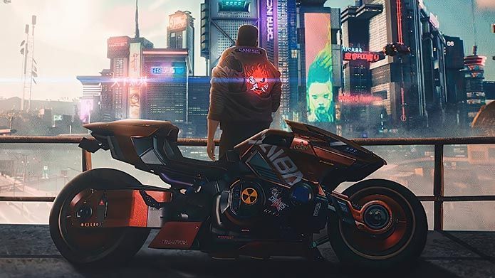 cyberpunk2077 Cool city shot with Akira bike