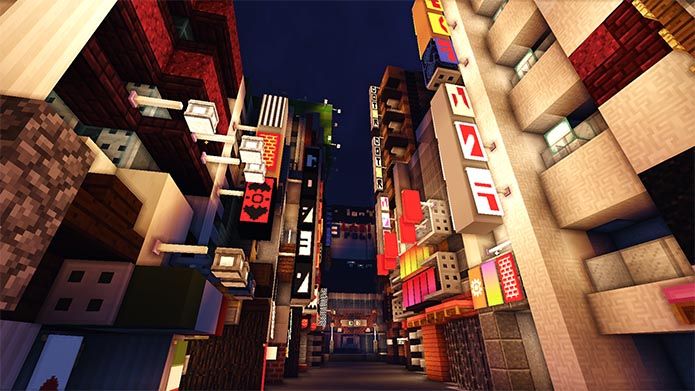 Minecraft shopping district